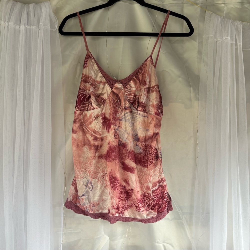 Weavers Pink and Dark Pink Camisole Top